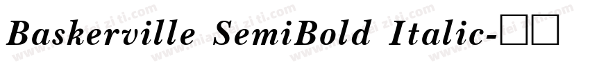 Baskerville SemiBold Italic字体转换